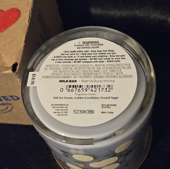 NWT Bath and Body Works Milk Bar Cereal Milk Soft Serve Single Wick Candle - Picture 4 of 5